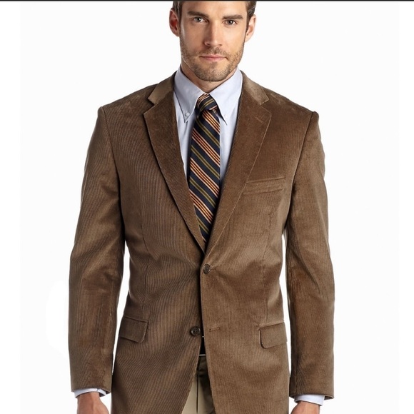 BROWN Blazer Corduroy Sport Coat Dark Brown 2 Button 42R - Picture 1 of 15